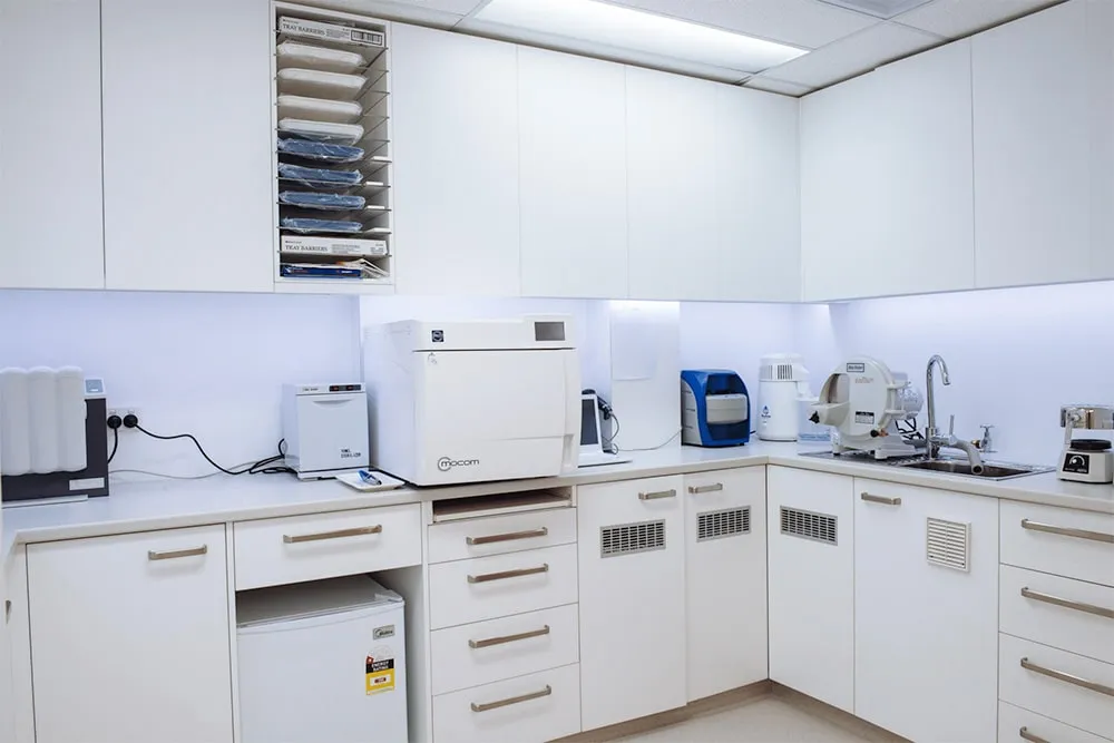The sterilisation room at The Dental Spa Bondi